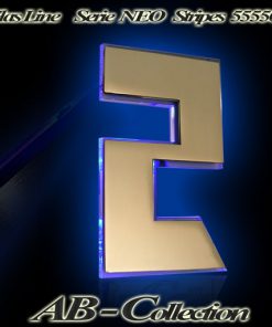 Hausnummer Serie NEO Messing mit Glasbeleuchtung