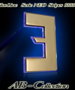 Hausnummer Serie NEO Messing mit Glasbeleuchtung
