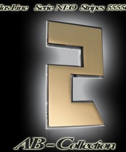 Hausnummer Serie NEO Messing mit Glasbeleuchtung