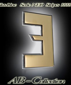 Hausnummer Serie NEO Messing mit Glasbeleuchtung