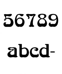 Hausnummer Serie Jugendstil Messing