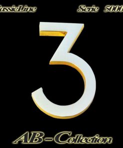 Hausnummer Serie Standard massiv Messing