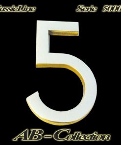 Hausnummer Serie Standard massiv Messing