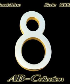 Hausnummer Serie Standard massiv Messing