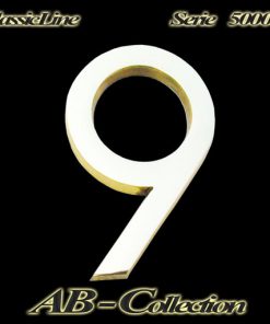 Hausnummer Serie Standard massiv Messing