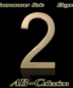 Hausnummer Serie ELEGANCE Messing