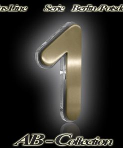 Hausnummer Serie BERLIN Messing mit Glasbeleuchtung