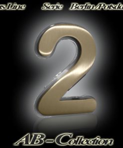 Hausnummer Serie POTSDAM Messing mit Glasbeleuchtung