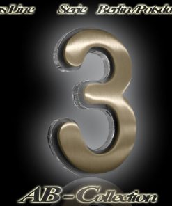 Hausnummer Serie POTSDAM Messing mit Glasbeleuchtung