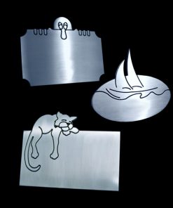 Namensschild Motive Edelstahl