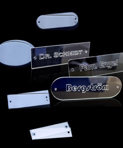 Aufschraubschild Acrylglas mit Wechselfolie